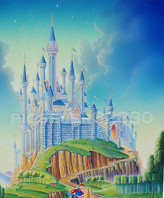 Sleeping Beauty Castle Painting at PaintingValley.com | Explore ...