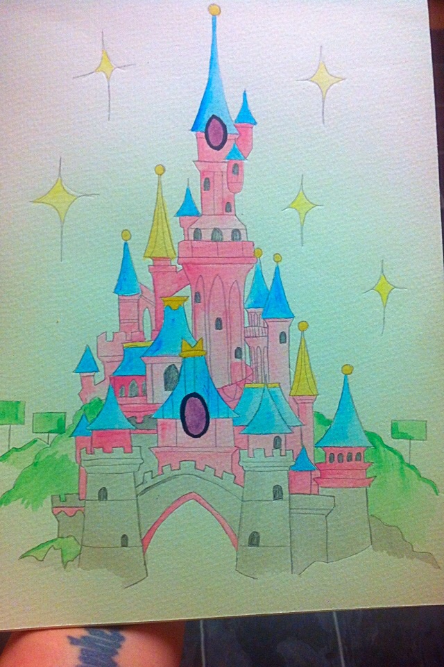 640x960 Sleeping Beauty Castle Painting By Disneygirl666 - Sleeping Beauty Castle Painting