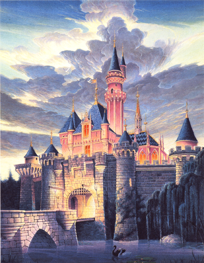 700x903 Disney By Randy Souders - Sleeping Beauty Castle Painting