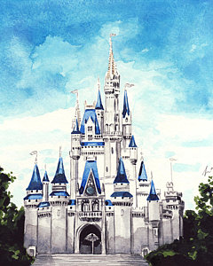 240x300 Disneyland Sleeping Beauty Castle Paintings Fine Art America - Sleeping Beauty Castle Painting