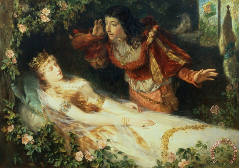 960x676 Richard Eisermann Sleeping Beauty Painting - Sleeping Beauty Painting