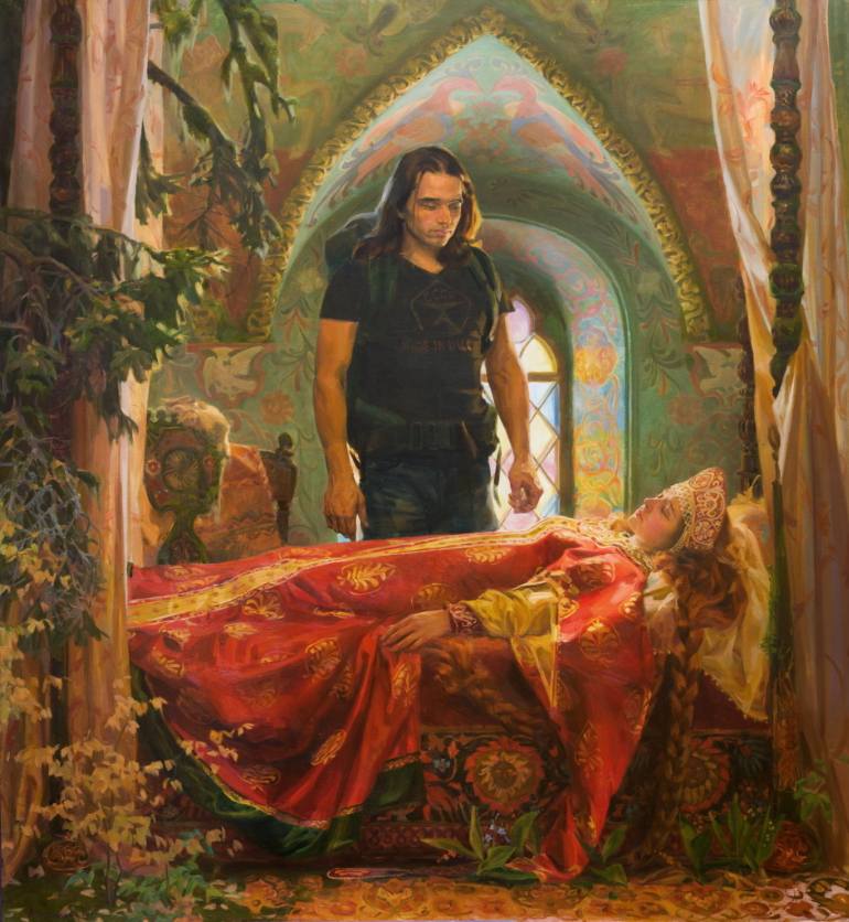 770x836 Saatchi Art It Will Be Not Death, But A Dream. (The Sleeping - Sleeping Beauty Painting