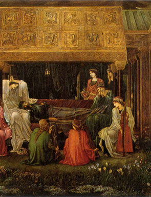 295x384 Sleeping Beauty, Victorian Paintings From The Museo De Arte De - Sleeping Beauty Painting