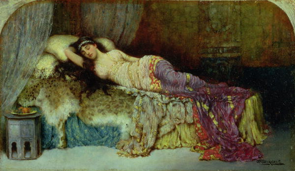600x348 Sleeping Beauty Painting William A Breakspeare Oil Paintings - Sleeping Beauty Painting