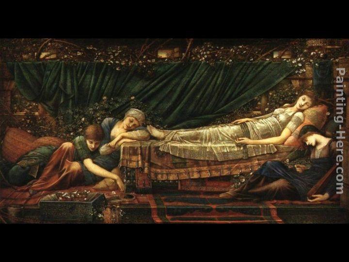 720x540 Edward Burne Jones Sleeping Beauty Painting Framed Paintings - Sleeping Beauty Painting