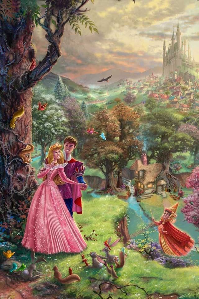 640x960 Gorgeous Sleeping Beauty Painting Disney Art - Sleeping Beauty Painting