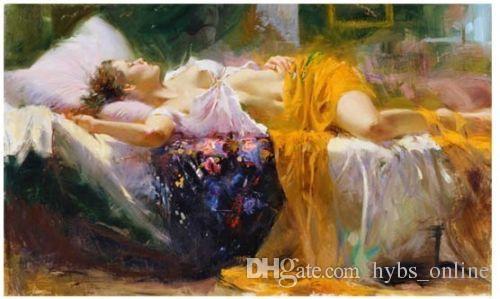 500x299 Online Cheap Sleeping Beauty By Pino Daeni,pure Hand Painted - Sleeping Beauty Painting
