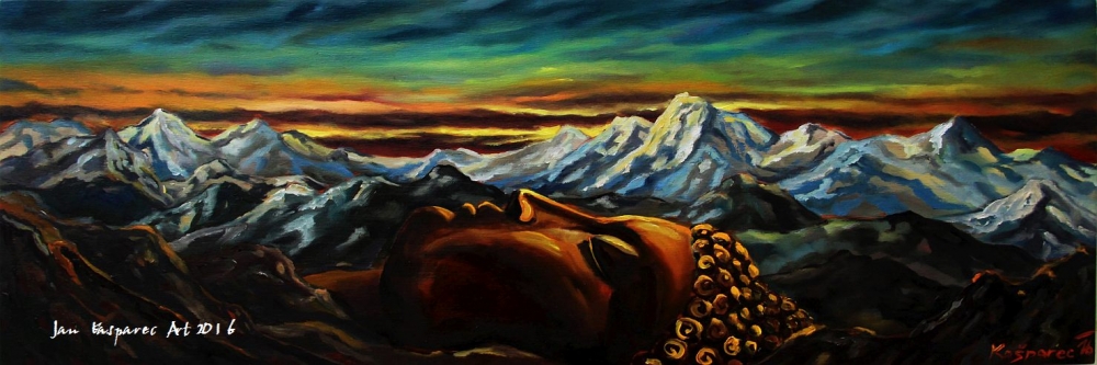 1000x333 Sleeping Buddha - Sleeping Buddha Painting