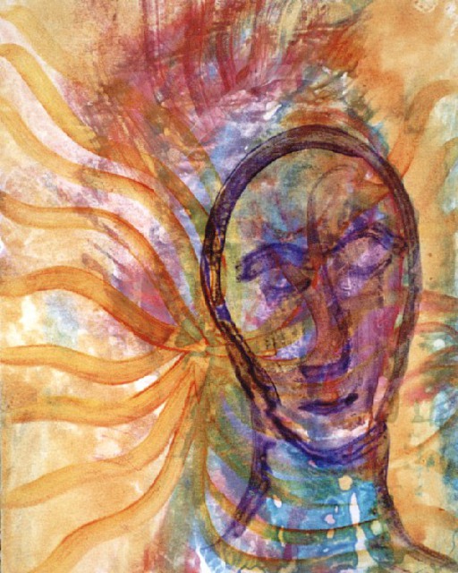 512x640 Ulrich Osterloh Artwork Sleeping Buddha Original Painting - Sleeping Buddha Painting