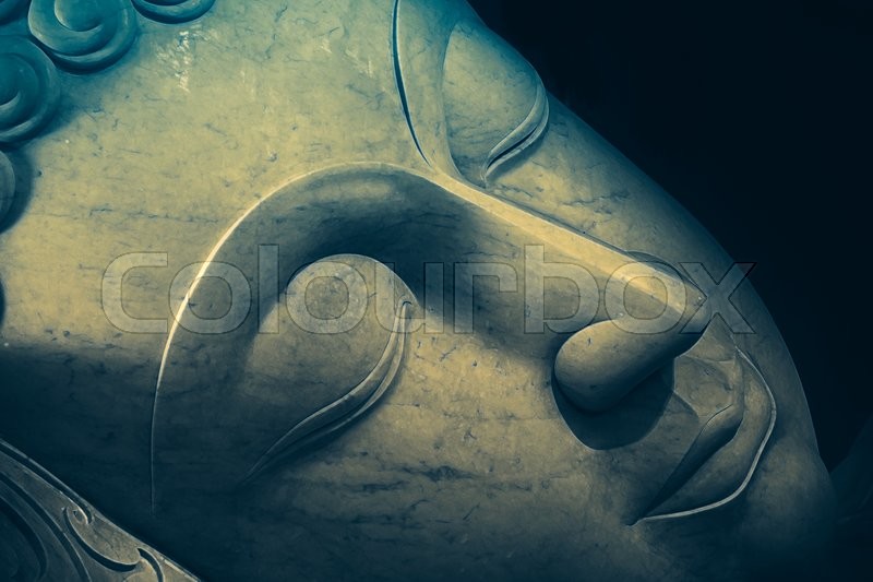 800x533 Close Up Beautiful Sleeping Buddha Face With Painting Art Effect - Sleeping Buddha Painting