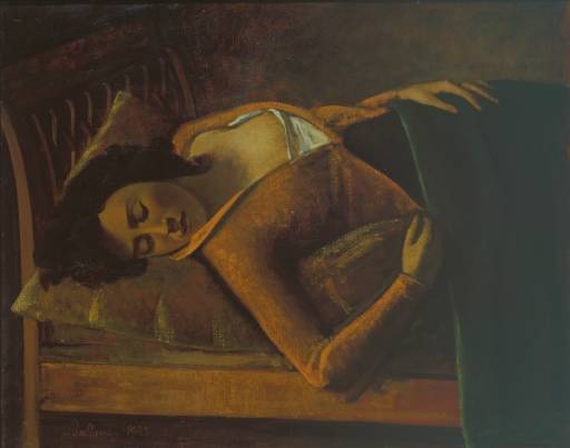 512x403 Sleeping Girl, 1943 - Sleeping Girl Painting