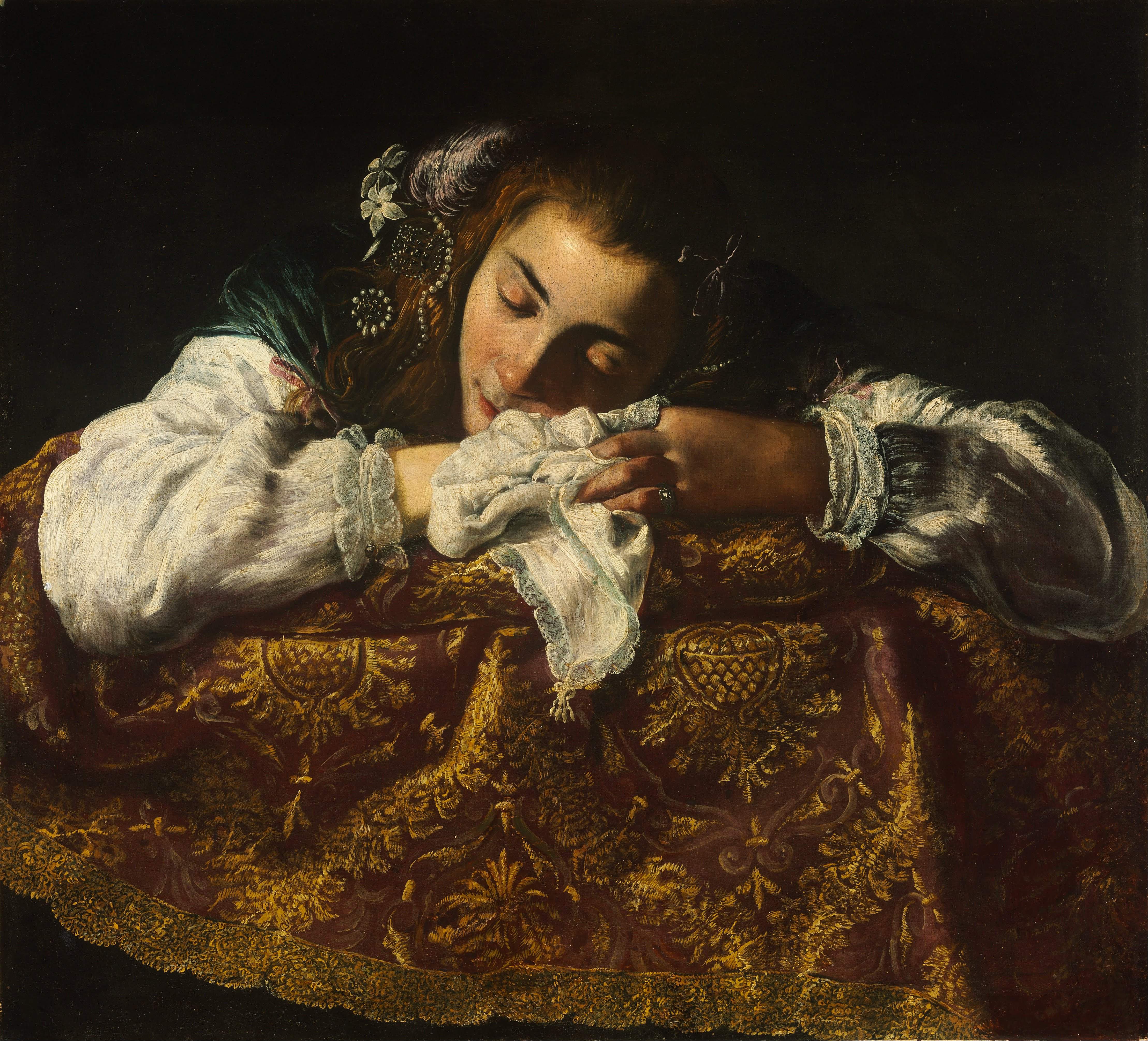 4436x4027 Filedomenico Fetti - Sleeping Girl Painting