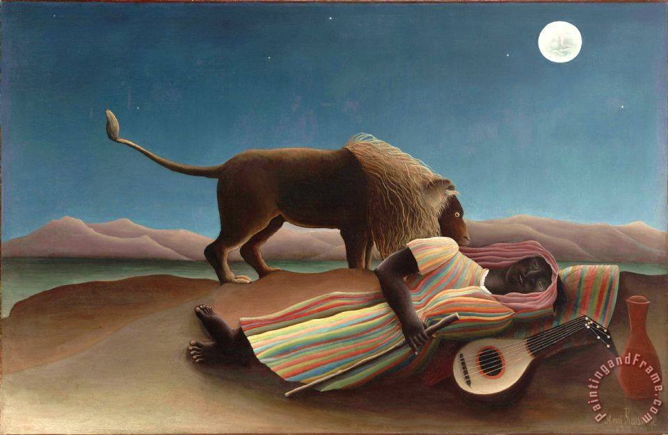 960x626 Henri Rousseau The Sleeping Gypsy Painting - Sleeping Gypsy Painting