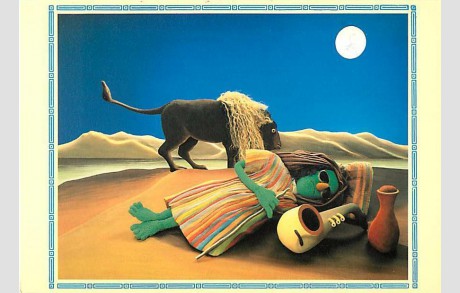 460x293 Sleeping Gypsy Zootsy Henri Rousseau The Muppet Show Altered Art - Sleeping Gypsy Painting