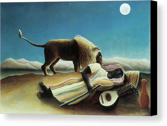 661x500 The Sleeping Gypsy Canvas Print Canvas Art By Henri Rousseau - Sleeping Gypsy Painting