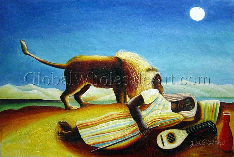 780x525 Henri Rousseau - Sleeping Gypsy Painting