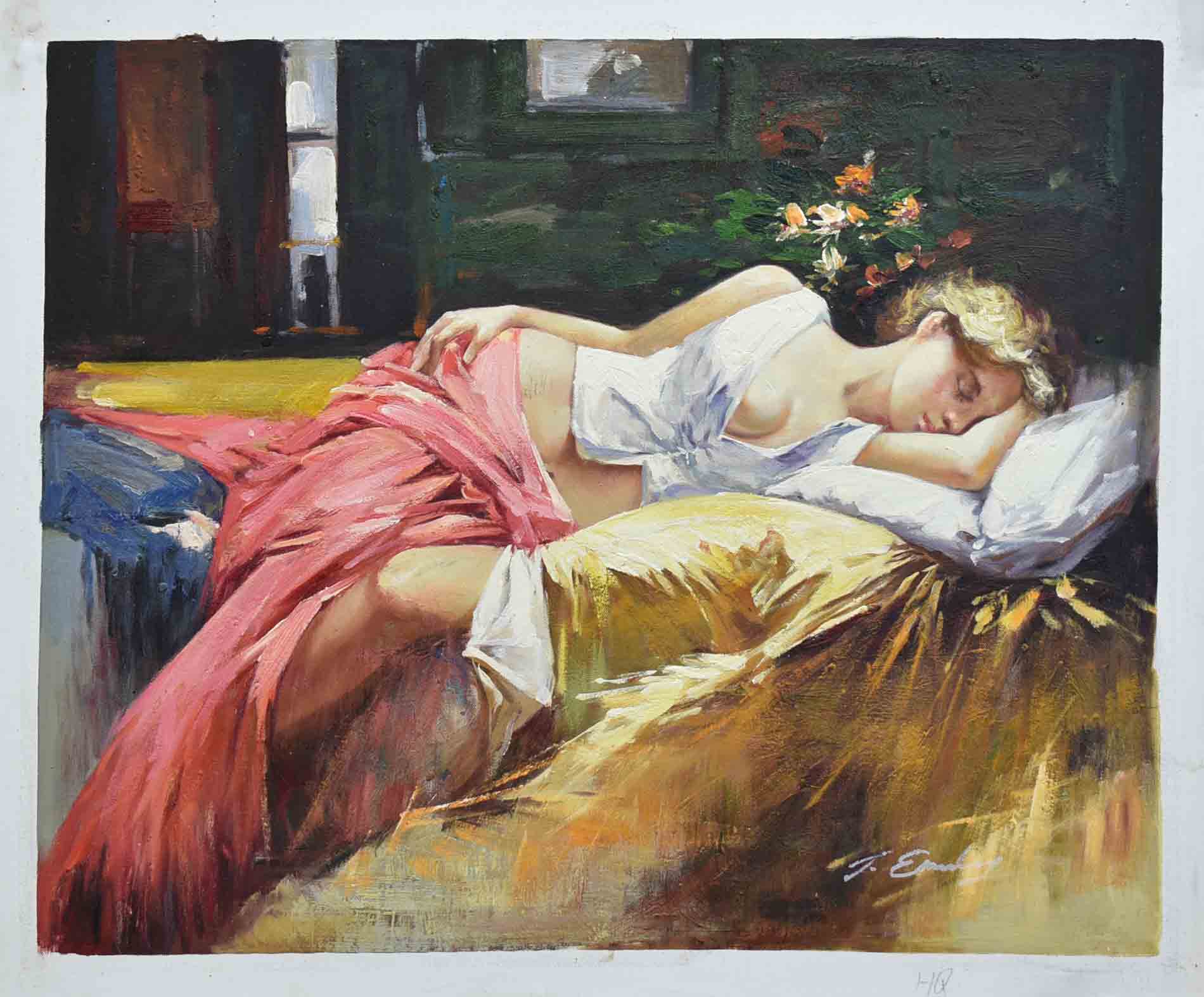 1900x1575 Sleeping Woman - Sleeping Woman Painting