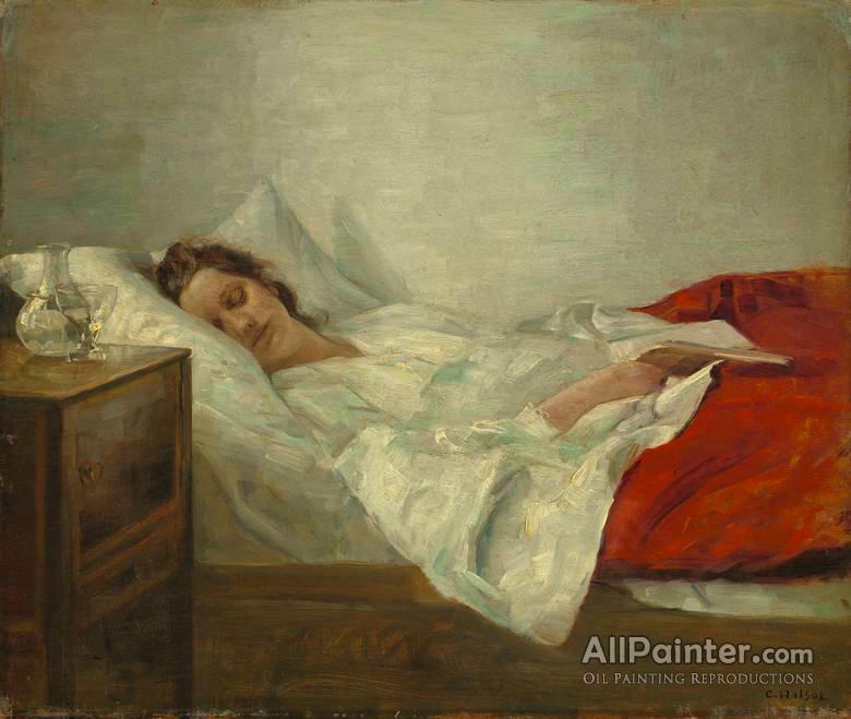 780x659 Carl Holsoe Sleeping Woman Oil Painting Reproductions For Sale - Sleeping Woman Painting