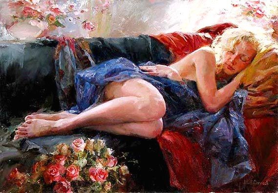 569x395 Garmash Sleeping Beauty 50% Off - Sleeping Woman Painting