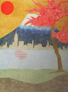 223x300 New York Skyline Drawings Fine Art America - Sleepless In New York Painting