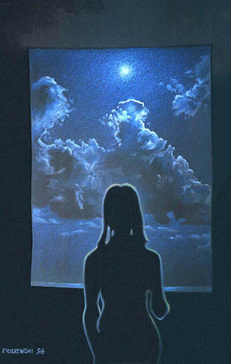 324x510 Sleepless Night Painting By Gregor Ziolkowski - Sleepless In New York Painting