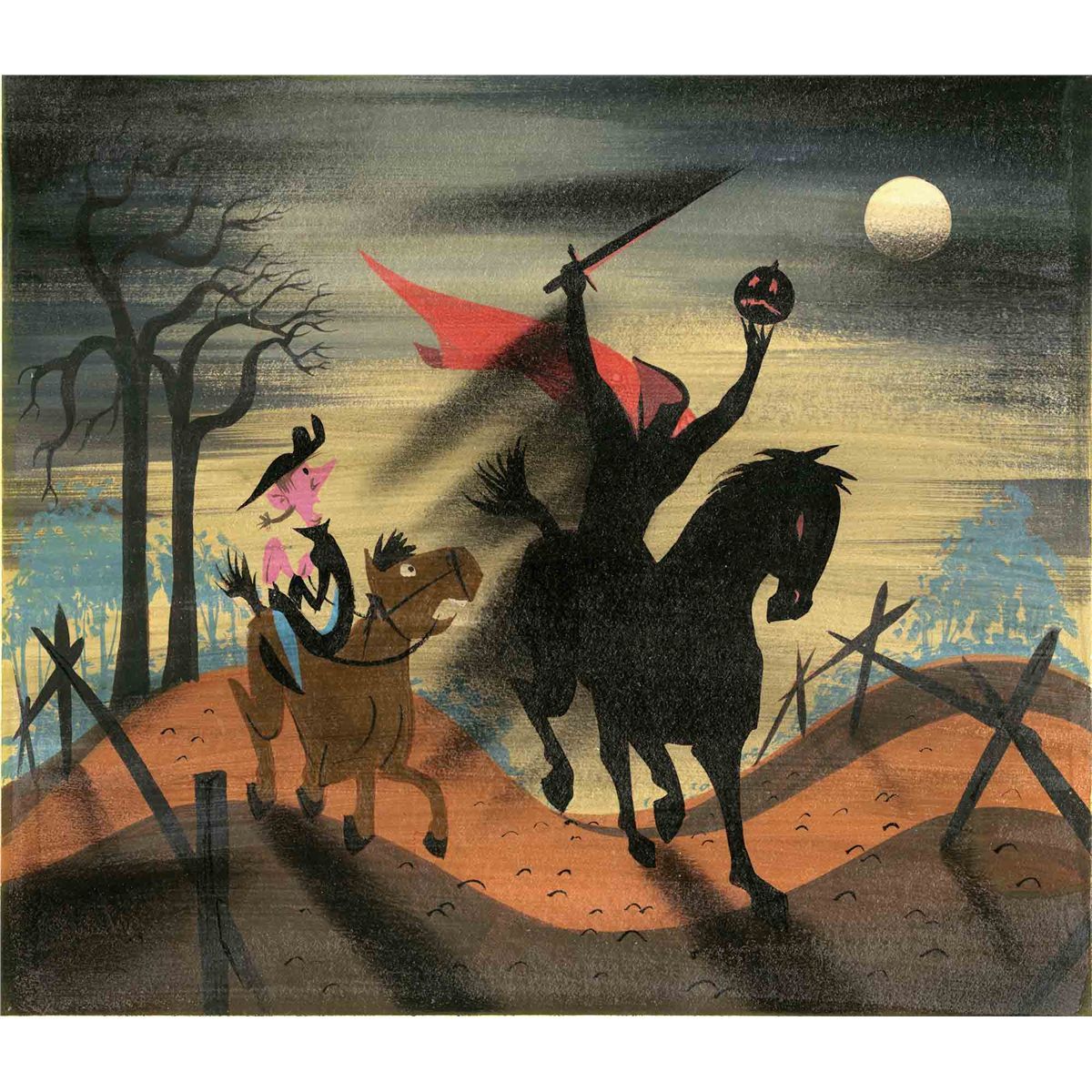 1200x1200 Rare Original Mary Blair Concept Painting From The Hollow - Sleepy Hollow Painting