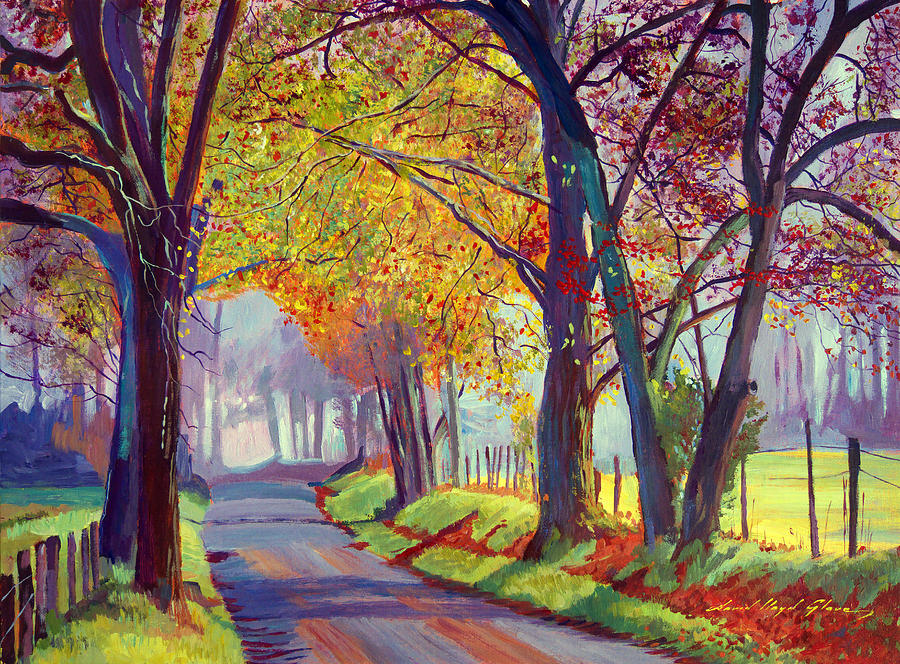 900x664 Sleepy Hollow Mist Painting By David Lloyd Glover - Sleepy Hollow Painting