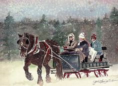 236x172 Dashing Thru Dashing Thru - Sleigh Painting