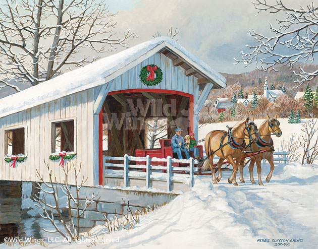630x494 Saturday Ride Sleigh Ride Original Acrylic Painting Wild Wings - Sleigh Ride Painting