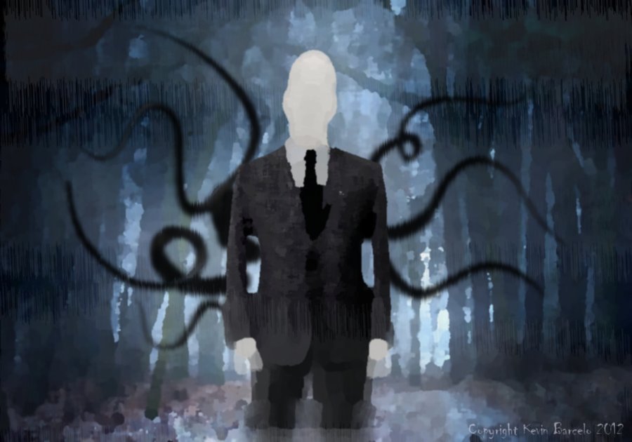 900x630 Slender Man Painting By Kevin Yoshi - Slenderman Painting