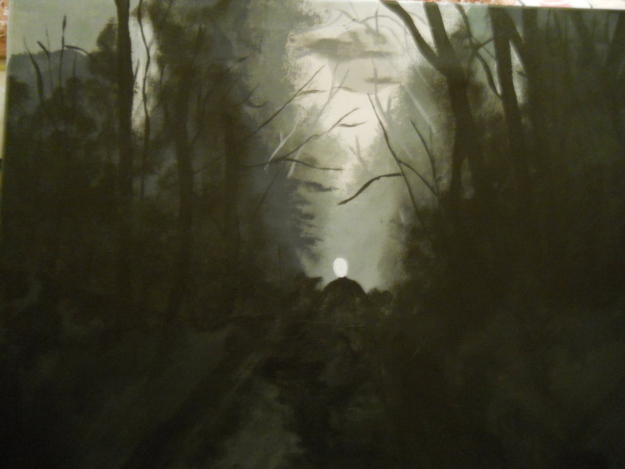 900x675 Slender Man Painting By Zelda10001 - Slenderman Painting