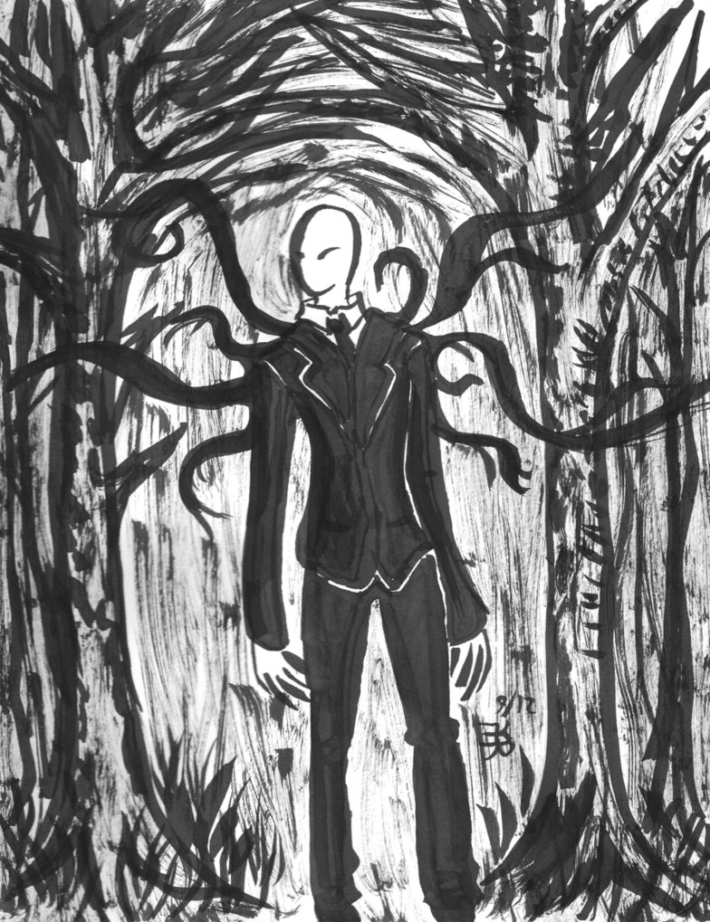 784x1019 Slender Man Painting By Death G Reaper - Slenderman Painting