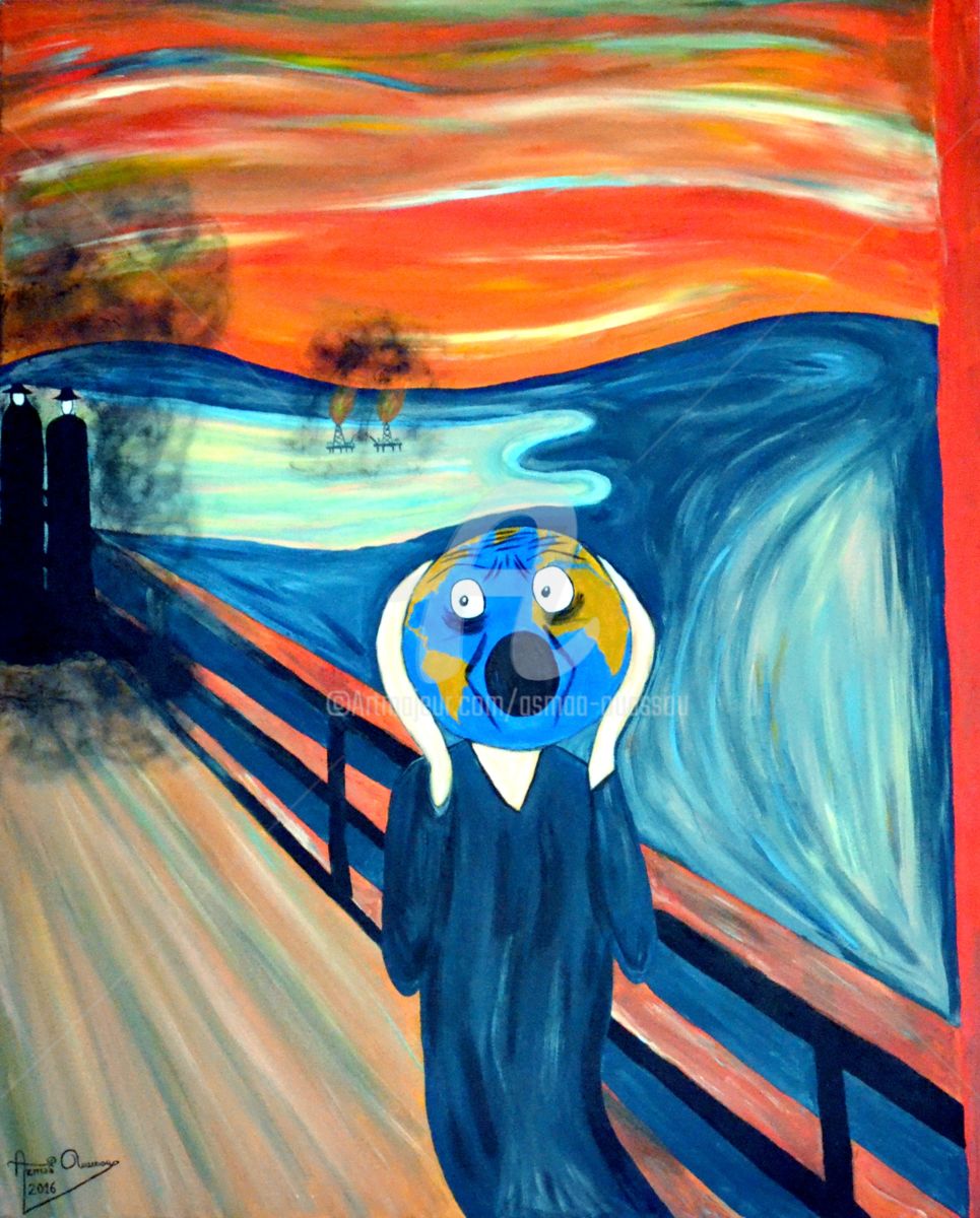 965x1200 The Earth's Scream Ouassou) - Slenderman Painting