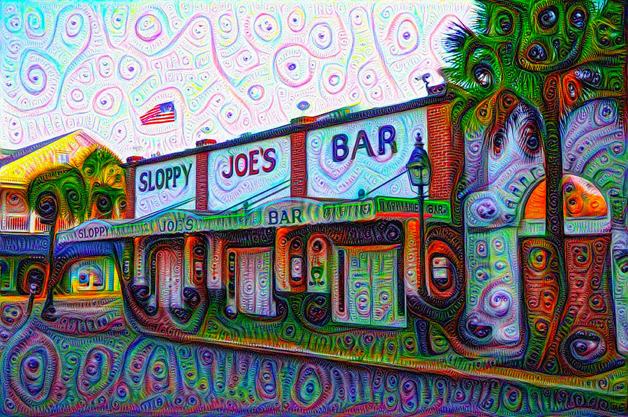 900x597 Sloppy Joes Bar In Key West Painting By Bill Cannon - Sloppy Painting