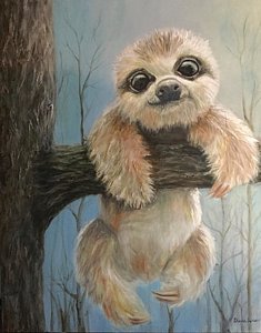 235x300 Sloth Paintings - Sloth Painting