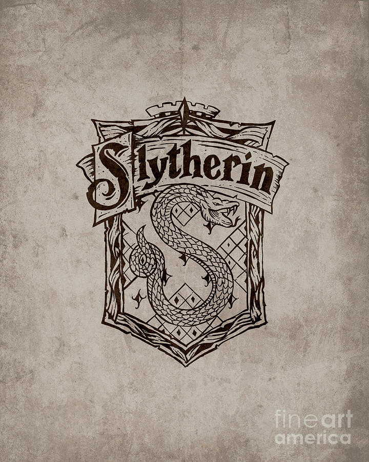 720x900 Harry Potter Slytherin House Silhouette Painting By Pablo Romero - Slytherin Painting