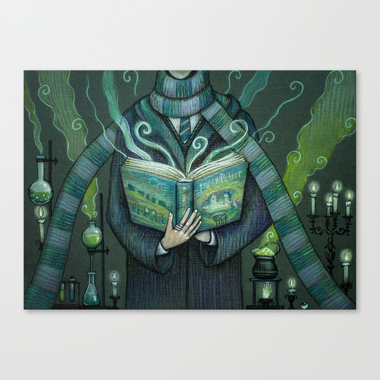 550x550 Slytherin Canvas Print By Nokeek Society6 - Slytherin Painting