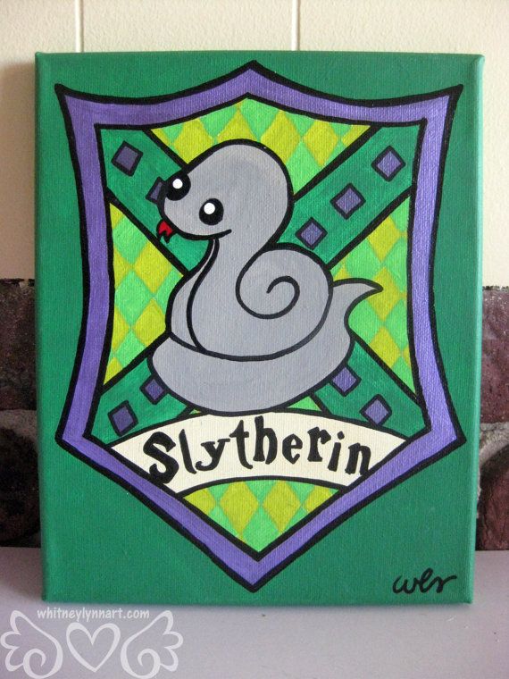 570x760 158 Best Harry Potter Nursery Images On Books, Book - Slytherin Painting