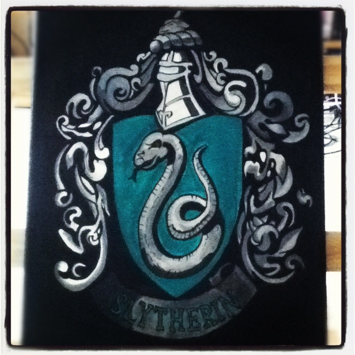 708x708 Slytherin Crest By Wariorage - Slytherin Painting