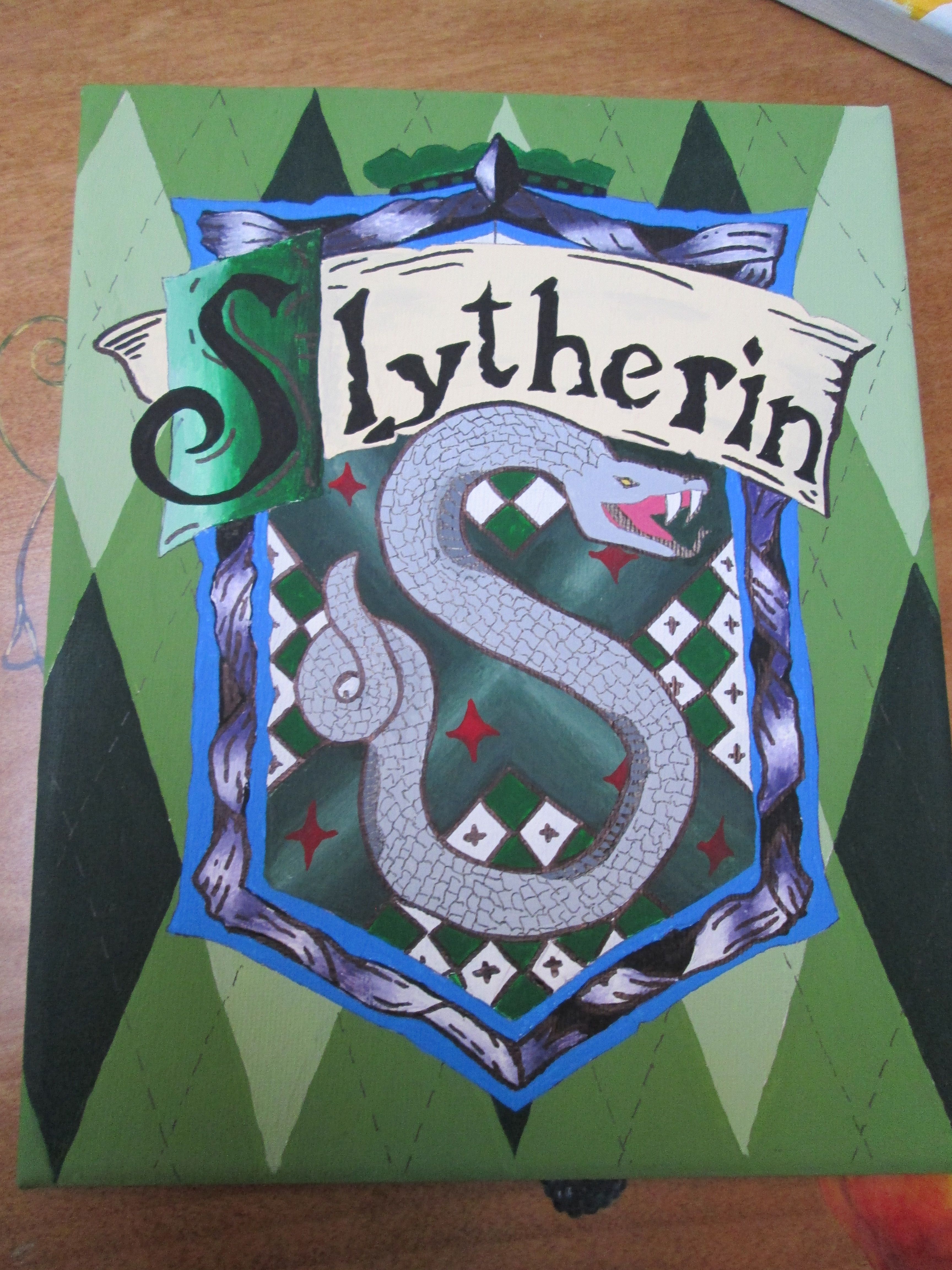 3456x4608 Slytherin Painting! Paintings Slytherin, Harry - Slytherin Painting