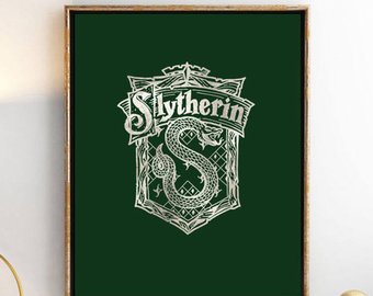 340x270 Slytherin Art Etsy - Slytherin Painting