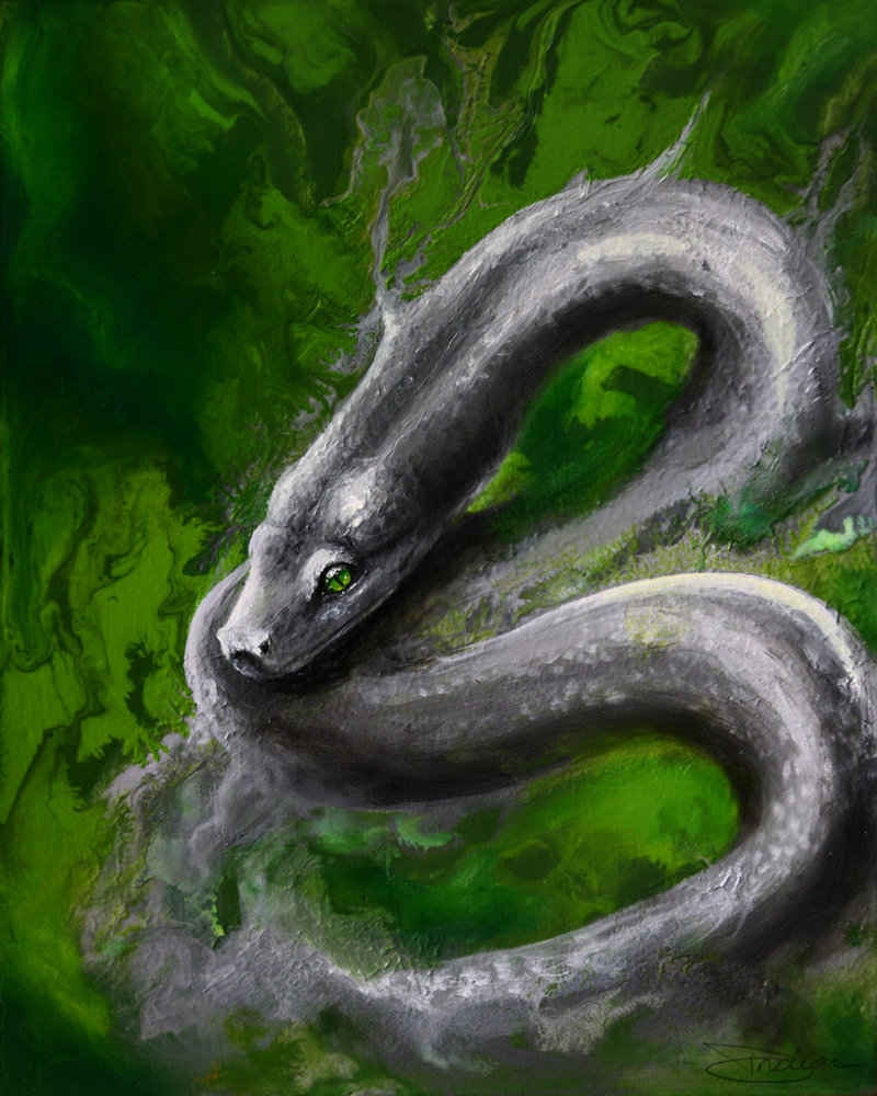 800x1000 Slytherin By Luxdani - Slytherin Painting