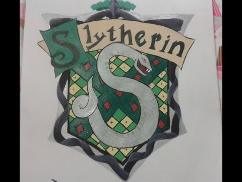 480x360 Slytherin Crest Speed Paint - Slytherin Painting