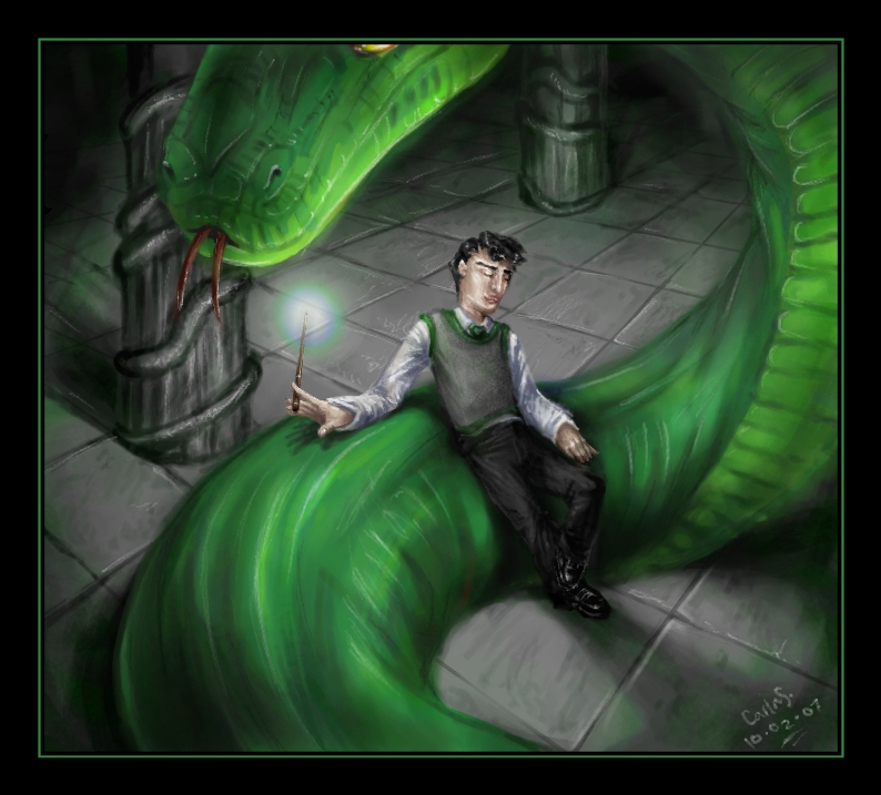 794x717 The Heir Of Slytherin By Redwattlebird - Slytherin Painting