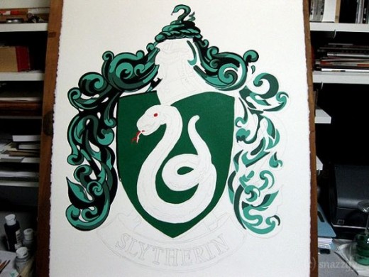 520x390 Harry Potter Party Ideas - Slytherin Painting