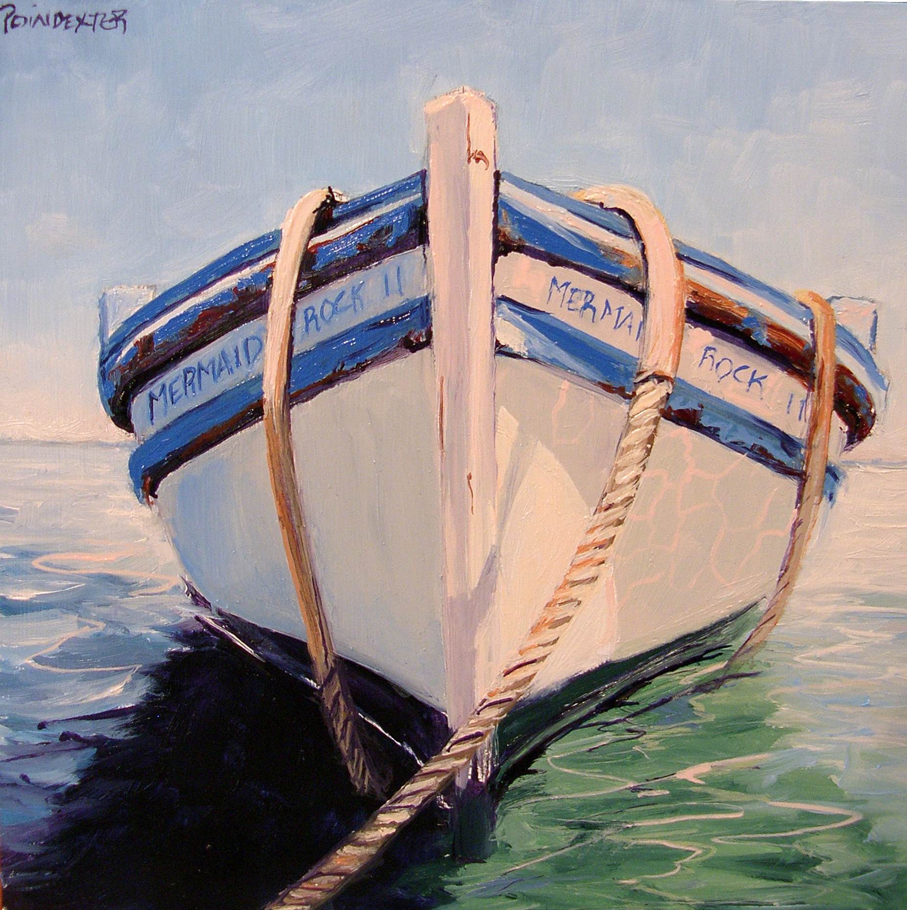 1851x1857 Small Oil Painting Of Fishing Boat - Small Boat Painting