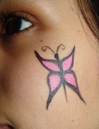 200x262 How To Face Paint A Small Butterfly Google Images - Small Butterfly Painting