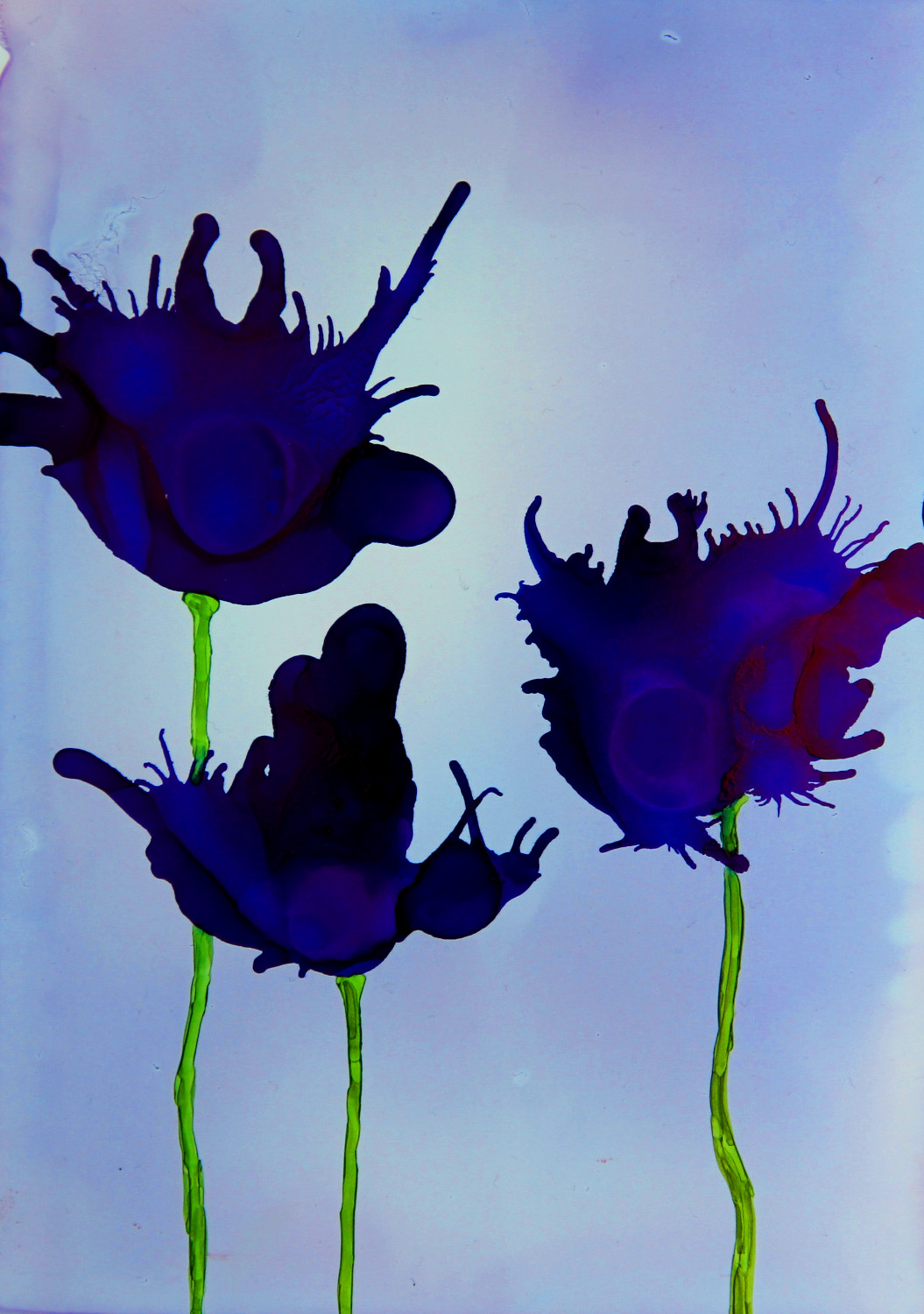 1055x1500 Poppies 4 5 X 7 - Small Flower Painting