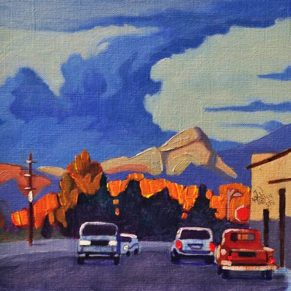 600x600 Original Oil Painting For Sale Southwest Representational Taos - Small Oil Painting