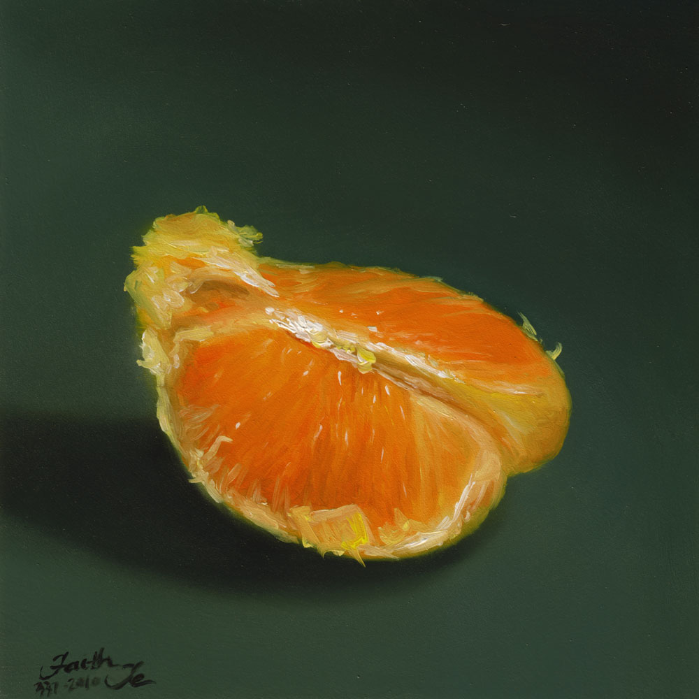 1000x1000 Small Orange Painting In Oil By Artist Faith Te Daily Paintings - Small Oil Painting